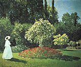 Garden Canvas Paintings - Jeanne-Marguerite Lecadre in the Garden